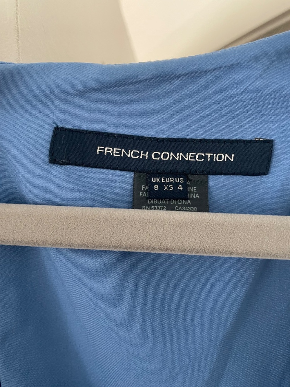 French Connection Blue Ruffle Cocktail Dress - Picture 2 of 3
